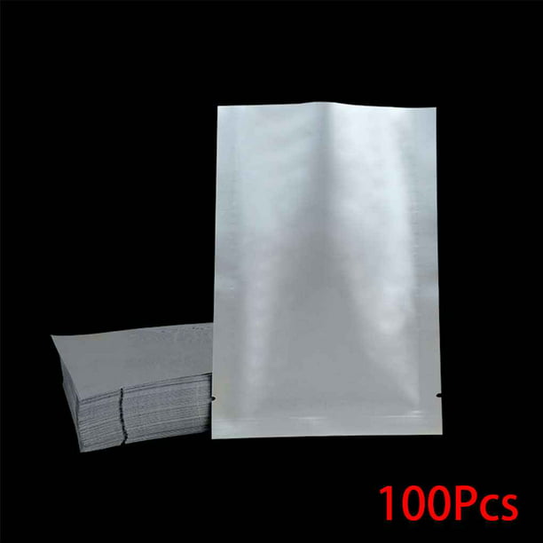 100 Pcs Silver Aluminum Foil Bags Heat Seal Mylar Food Storage Vacuum Packages